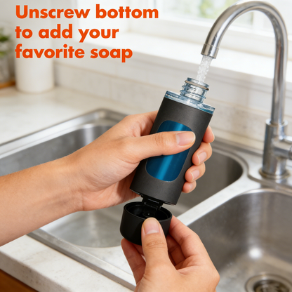 Soap Dispensing Dish Brush, Kitchen Cleaning Scrubber with Non-Slip Grip