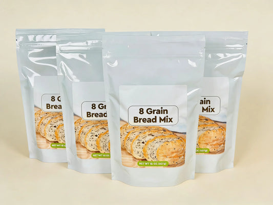 4-Pack 8 Grain Bread Mix, All-Natural, for Bread Machine & Oven