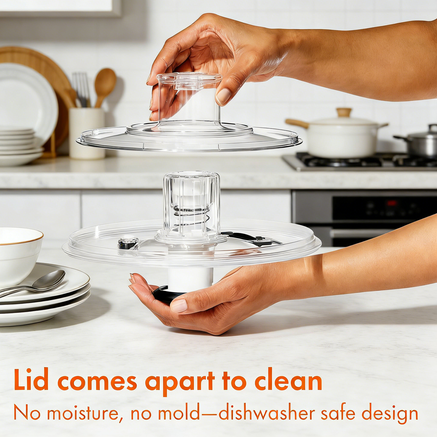 One-Pump Salad Spinner with Brake, Large Capacity Vegetable Dryer